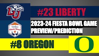 College Football 202324 Liberty vs Oregon Fiesta Bowl Game PreviewPrediction [upl. by Chlores]