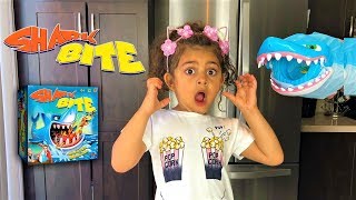 kids playing SHARK BITE game family fun playtime [upl. by Selin89]