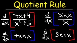 Quotient Rule For Derivatives [upl. by Anale668]