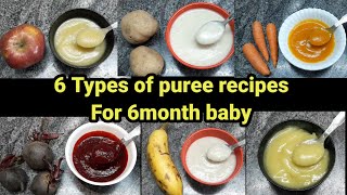 6month baby foodApplepotatocarrotbeetroot bananasweet potato puree recipesbabybreakfastrecipe [upl. by Joslyn]