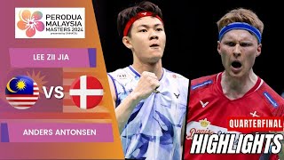 Lee Zii Jia MAS vs Anders Antonsen DEN  QF  Malaysia Masters 2024 [upl. by Kra]