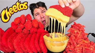 CHEESY CHEETOS CHEESE SAUCE with HOT CHEETOS HASH BROWNS amp HOT CHEETOS NUGGETS • Mukbang amp Recipe [upl. by Compte812]