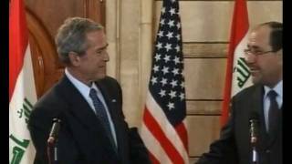 George W Bush dodges flying shoe [upl. by Einneb988]