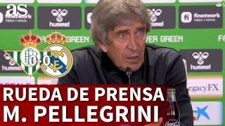 BETIS 0  REAL MADRID 0  RUEDA de PRENSA de MANUEL PELLEGRINI  Diario AS [upl. by Mis]