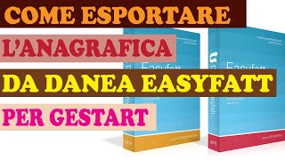 COME ESPORTARE LANAGRAFICA ARTICOLI DA DANEA EASYFATT PER GESTART [upl. by Dicks]