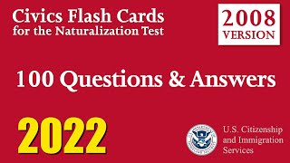 US Citizenship Test 2022 100 QUESTIONS amp ANSWERS [upl. by Watkin236]