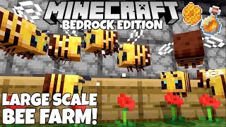 Minecraft Bedrock Advanced HoneyHoneycomb Farm Tutorial Bee Farm MCPE Xbox PC PS4 [upl. by Hannon]