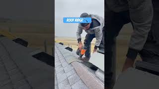 Roof ridge 🔨 roofer construction roofing roofers dyi roof roofs [upl. by Anileba]