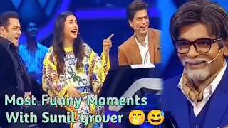 Sunil Grover as Amitabh Bachchan 😂  Duplicate Amitabh Bachchan comedy  Salman Shahrukh amp Rani M [upl. by Mcconaghy]