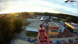 HobbyKing Quadcopter with KKBoard test flying around Gießen Germany [upl. by Anchie]