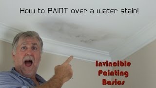 How to successfully paint over water damage One step process and its easy as [upl. by Hsinam]