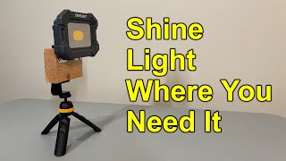 Mount your LED Rechargeable Work Light on a Tripod Direct the light where you need it [upl. by Junji]