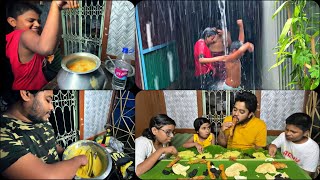 বৃষ্টির দিনে ভাগিনা ভাগ্নি মিলে যা রান্না করলো 😋😋😋 [upl. by Tarra]