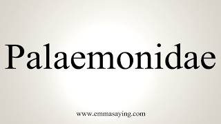 How To Pronounce Palaemonidae [upl. by Nommad]