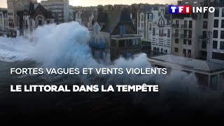 Fortes vagues et vents violents  le littoral dans la tempête [upl. by Aaron]