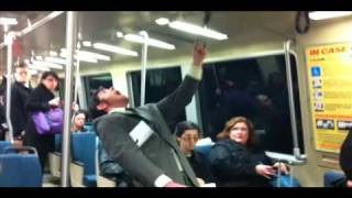 Screaming In Public prank BART train San Francisco [upl. by Ardnola]