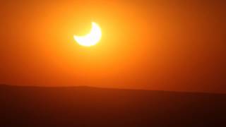 Solar eclipse at sunset [upl. by Kelula]