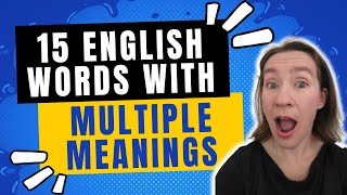 15 English Words with Multiple Meanings [upl. by Narad784]