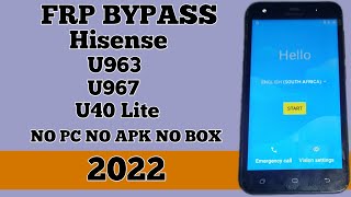 Bypass Google Account Hisense U963 Android 10 2022 FRP Google Unlock Remove hisense U963 Without PC [upl. by Barnum]