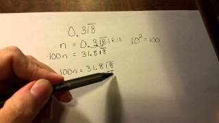 8NS1 Converting Repeating Decimals Into Fraction [upl. by Akihc]