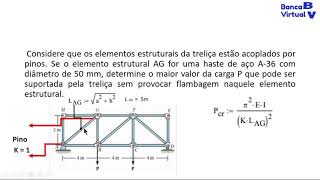 Flambagem em elementos da treliça  Prof Luiz Hegouet [upl. by Billi]