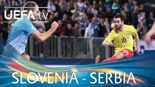 Futsal EURO highlights Slovenia v Serbia [upl. by Leda]