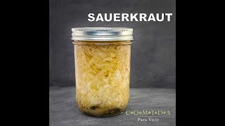 SOURKRAUT Cómo hacer Sourkraut Repollo Fermentado Verduras Fermentadas [upl. by Eladroc824]