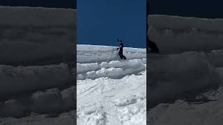 Max Warbington Summer Snow Surfin 👀🏄‍♂️ snowboarding mthood oregon [upl. by Nangem]