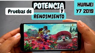 Huawei Y7 2019│Pruebas de POTENCIA y RENDIMIENTO│FREE FIRE PES 2019 [upl. by Strickland720]