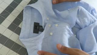 DIY Collarless Shirt [upl. by Ayekram485]