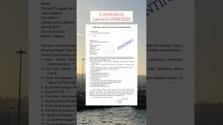 Contoh Surat Lamaran CPNS 2023 [upl. by Ojeillib]