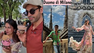 Divyanka Tripathi Vivek dahiya arrived Duomo di Milano and cathedral church [upl. by Ilrahc121]