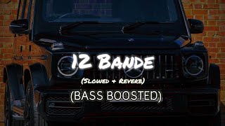 12 Bande  Bass Boosted  slowed X reverb Lofi panjabi song 😈 [upl. by Stucker]