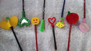 ٨ افكار مختلفة لتزيين الاقلام المدرسية diy craft دراسة [upl. by Hsetih]