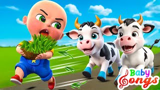 Bobo Stolen Grass Basket  Run Run Cow Song  Old Macdonald Had a Farm  Nursery Rhymes amp Kids Songs [upl. by Jemena]