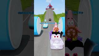 Hilarious Cars amp Funny Cars Going Down to 2 Bollard Pepsi and GIANT Chain  BeamNGdrive [upl. by Eibrad]