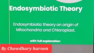 Endosymbiotic theory on origin of Mitochondria and Chloroplast biology cellbiology bsc msc NET [upl. by Rosene159]