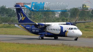 ATR72600 ASOBO  Kathmandu  Biratnagar Nepal  MSFS  Real Flight Ops  VATSIM LIVE ATC [upl. by Ennaed]