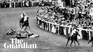 Suffragette Emily Davison knocked down by Kings horse at Epsom [upl. by Nyved396]