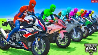 GTA 5  Crazy Ragdoll  Spiderman On Rainbow Bridge With Minions Funny Fails Compilations 1 [upl. by Dnomder]