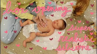 AMAZING Silicone Baby Box Opening Super Realistic Full Body Silicone Doll  Kelli Maple [upl. by Yerdna822]