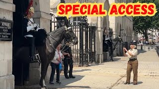 Touching Moment Elderly Lady Gets Special Access to Kings Horse [upl. by Oira]