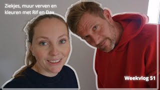 Ziekjes muur verven amp kleuren met Rif en Dax Familie Elting Weekvlog 51 [upl. by Neellek981]