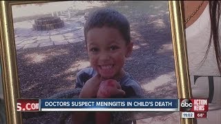 Meningitis suspected in toddlers death [upl. by Kathi]