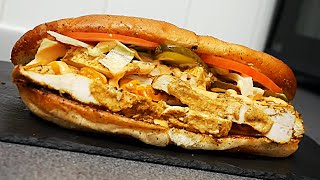 Air Fryer Chicken Sub Sandwich with Crisps amp Drink [upl. by Kellyn]