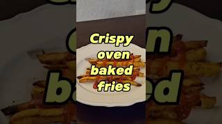 Crispy oven baked fries for a delicious snackhomemade frenchfries potato snack cooking [upl. by Hamlen]