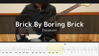 Paramore  Brick By Boring Brick  Bass Cover TAB [upl. by Ahtis648]