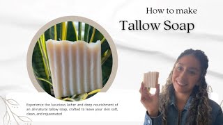 How to Make Organic Soap Soap Making for Beginners with tallow tallowsoap organicsoaps [upl. by Orian]