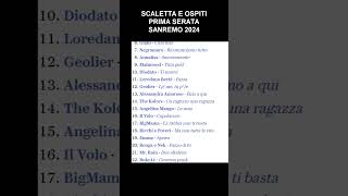 Sanremo 2024 Ospiti e Scaletta Prima Serata [upl. by Boiney]