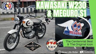 เปิดตัว Kawasaki W230 amp Meguro S1 กาลเวลาไม่สามารถทำลายความสวยงามของรถได้ Slow Life Rider [upl. by Wolfy]